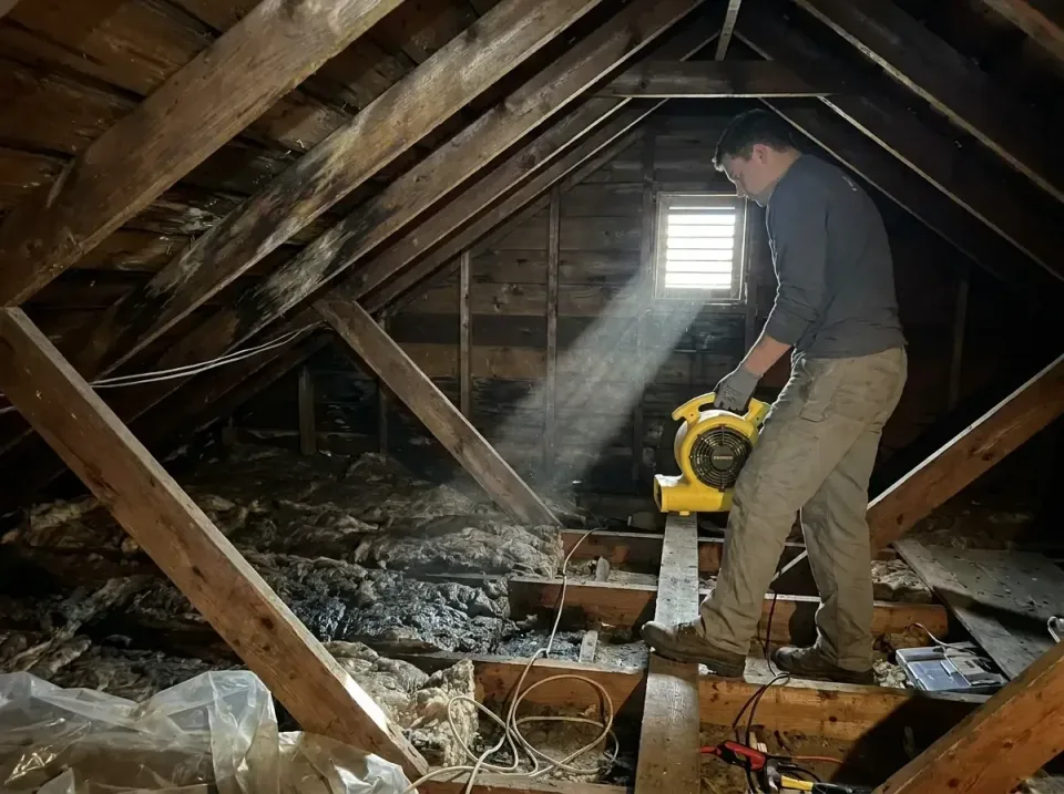 attic-water-damage-drying-proc-007 — frequently asked questions, Emergency Water Extraction & 24/7 Flood Response in La Mesi…